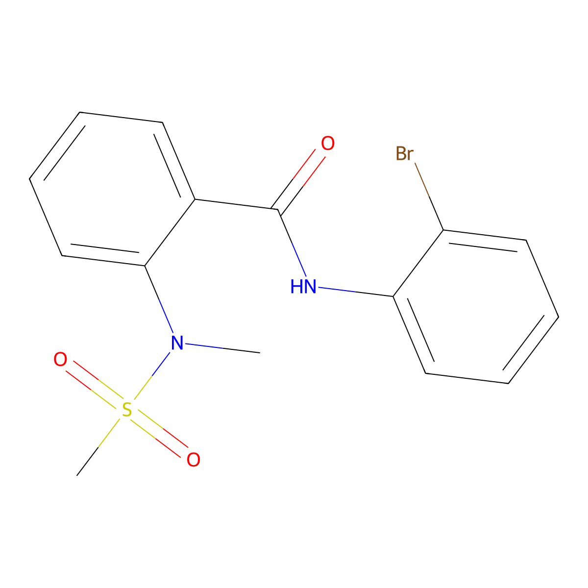 N-(2-bromophenyl)-2-[methyl(methylsulfonyl)amino]benzamide molecular structure, CAS 640717-96-0