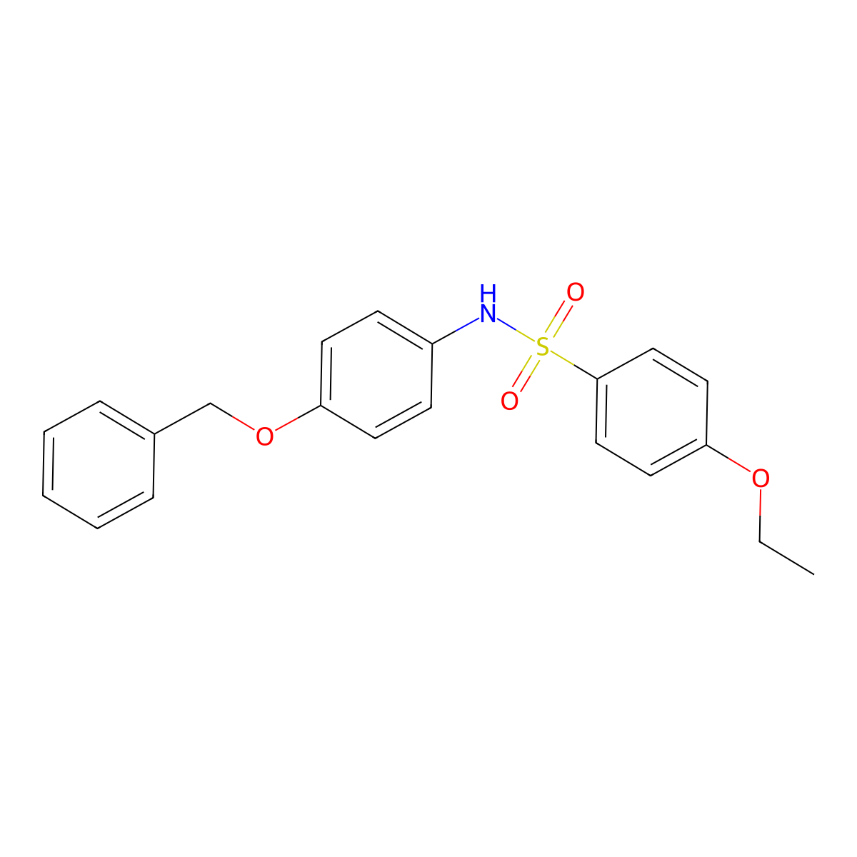 N-[4-(benzyloxy)phenyl]-4-ethoxybenzenesulfonamide molecular structure, CAS 640718-67-8