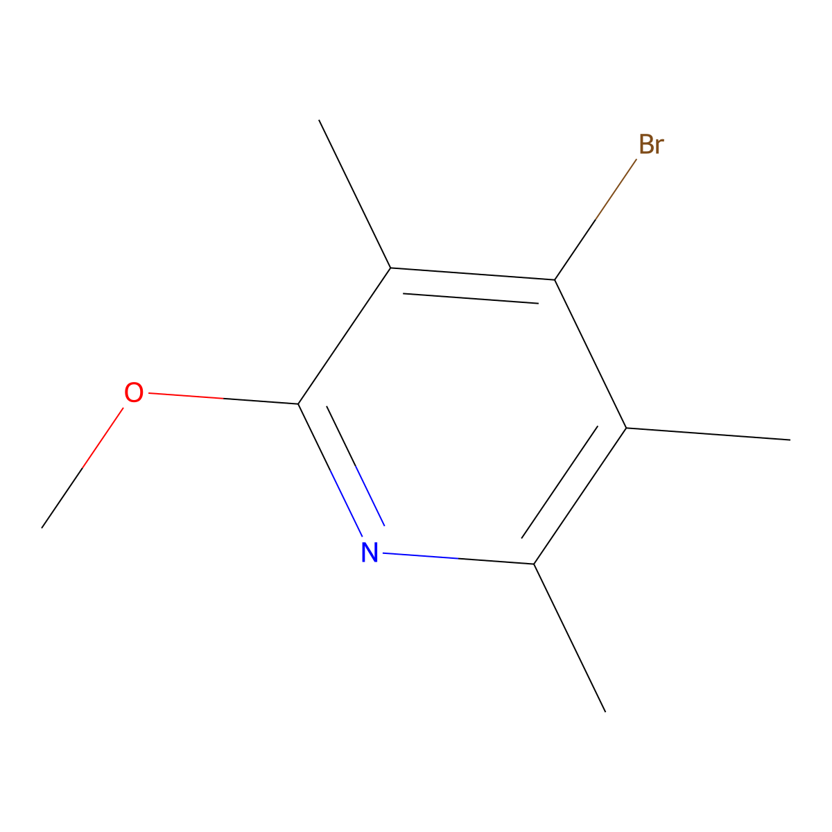 4-Bromo-2-methoxy-3,5,6-trimethylpyridine molecular structure, CAS 640721-53-5
