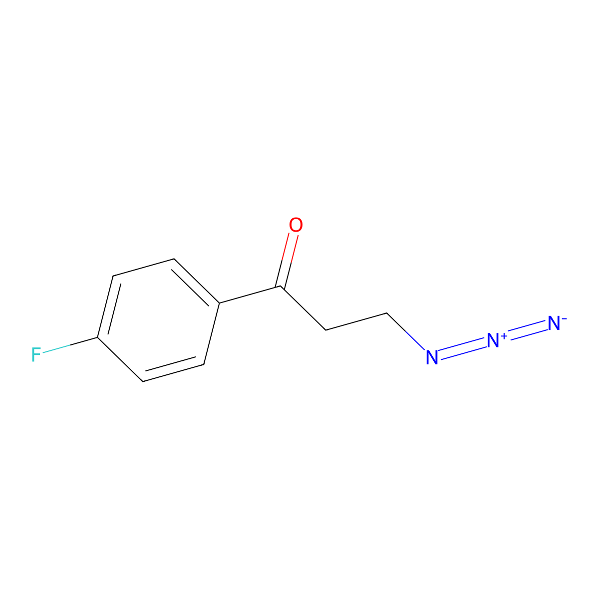3-Azido-1-(4-fluorophenyl)propan-1-one molecular structure, CAS 640734-61-8