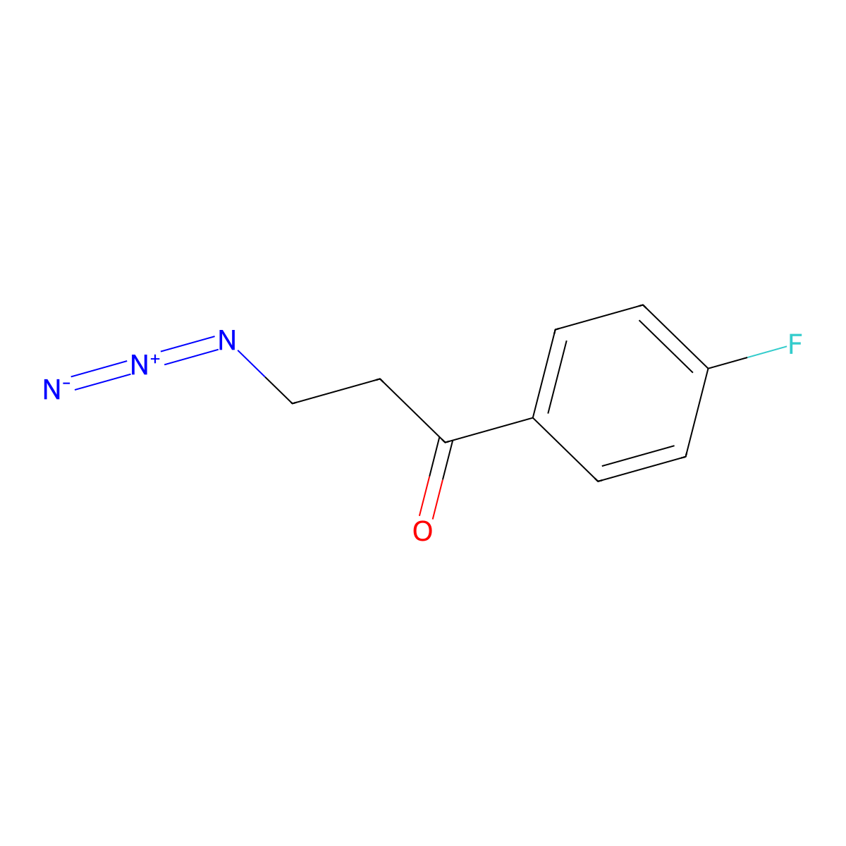 3-Azido-1-(4-fluorophenyl)propan-1-one molecular structure, CAS 640734-61-8