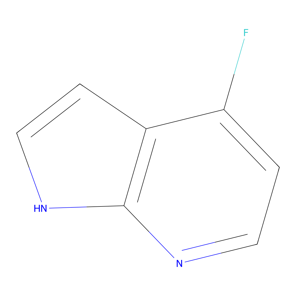 4-Fluoro-1H-pyrrolo(2,3-b)pyridine molecular structure, CAS 640735-23-5