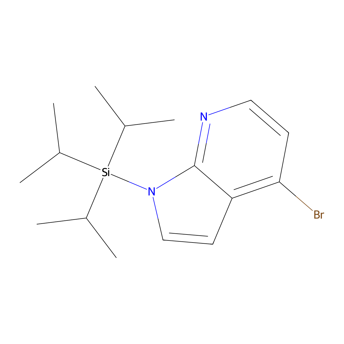 4-Bromo-1-(triisopropylsilyl)-7-azaindole molecular structure, CAS 640735-24-6