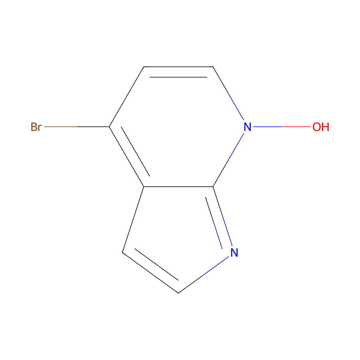 4-bromo-1H-pyrrolo[2,3-b]pyridine 7-oxide molecular structure, CAS 640735-27-9