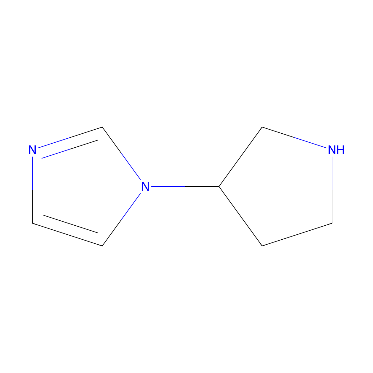 1-(Pyrrolidin-3-YL)-1H-imidazole molecular structure, CAS 64074-20-0