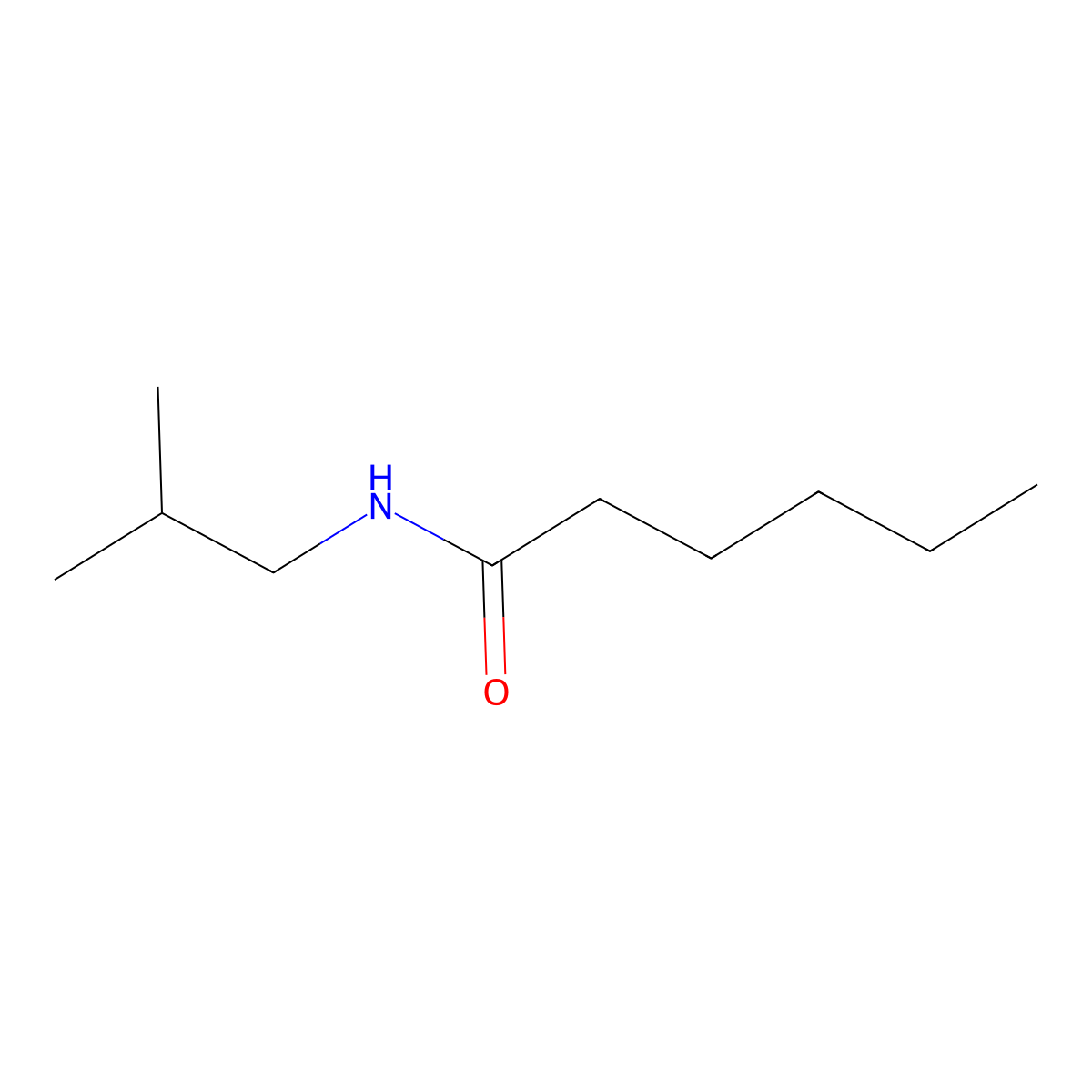 N-(2-Methylpropyl)hexanimidic acid molecular structure, CAS 64075-37-2