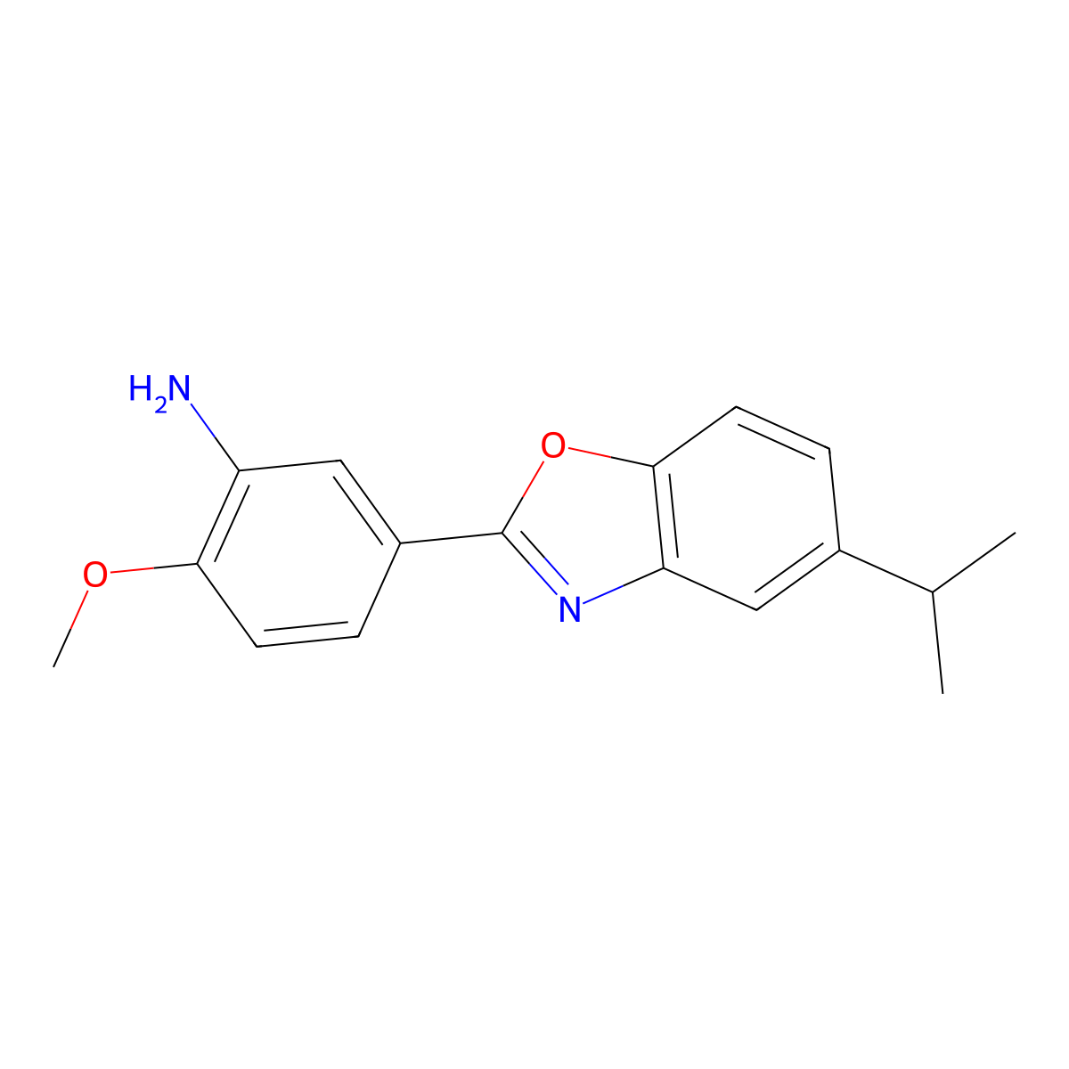 5-(5-Isopropylbenzo[d]oxazol-2-yl)-2-methoxyaniline molecular structure, CAS 640759-16-6