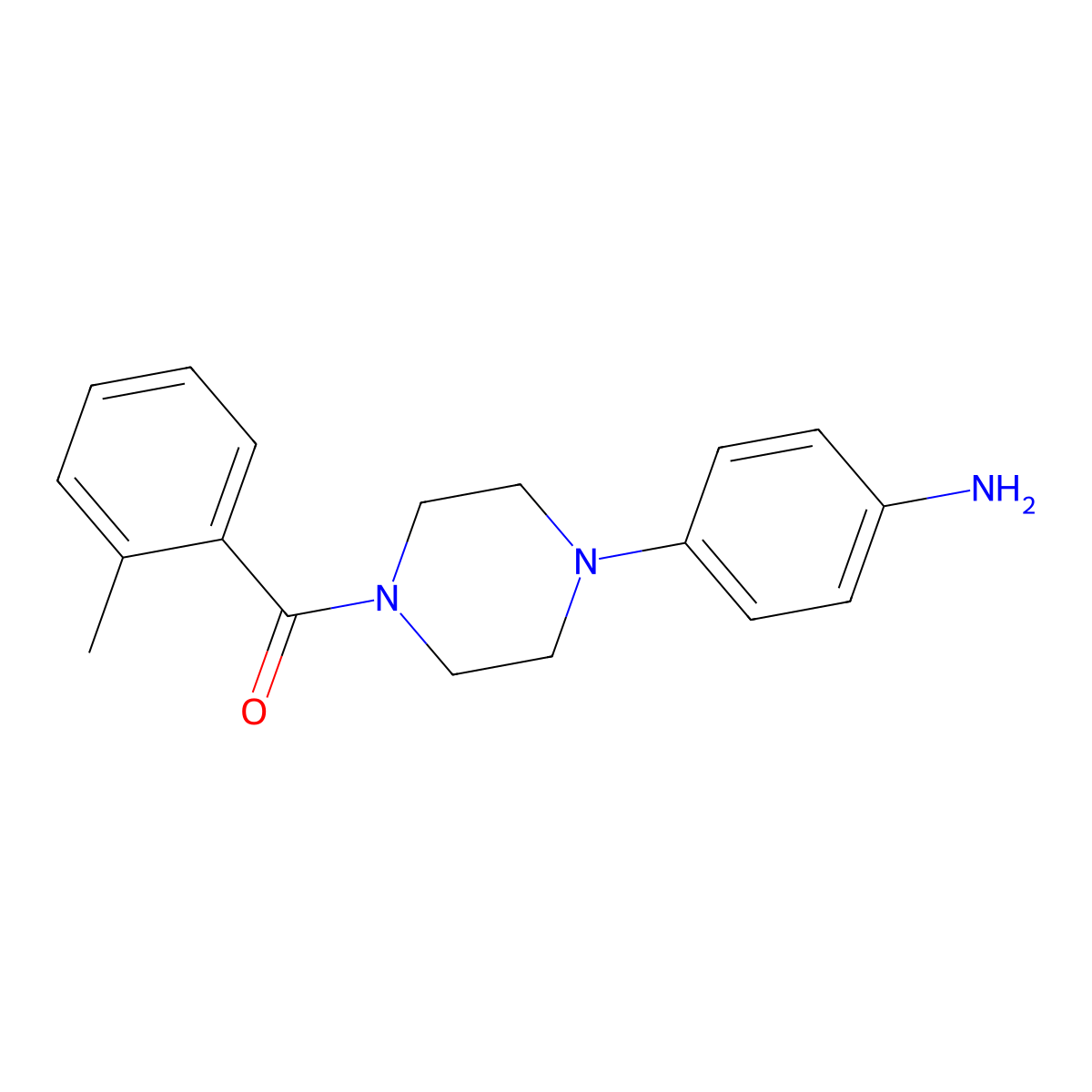 {4-[4-(2-Methylbenzoyl)piperazin-1-yl]phenyl}amine molecular structure, CAS 640759-17-7
