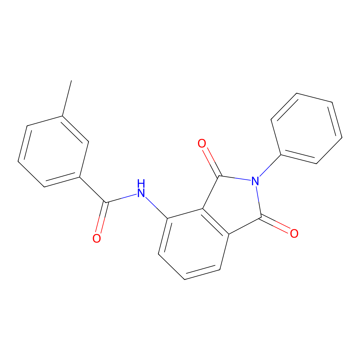 N-(1,3-dioxo-2-phenylisoindol-4-yl)-3-methylbenzamide molecular structure, CAS 640759-35-9