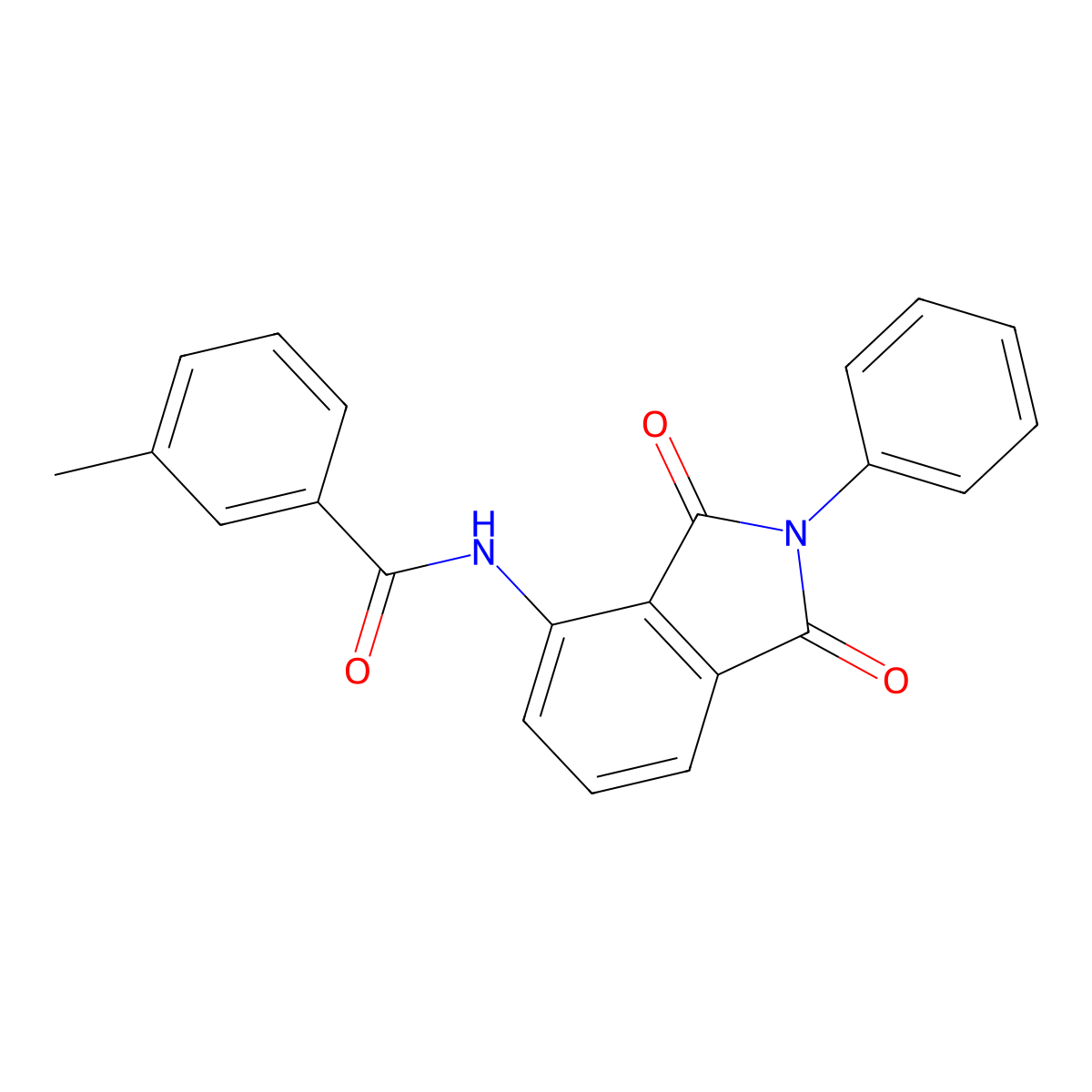 N-(1,3-dioxo-2-phenylisoindol-4-yl)-3-methylbenzamide molecular structure, CAS 640759-35-9