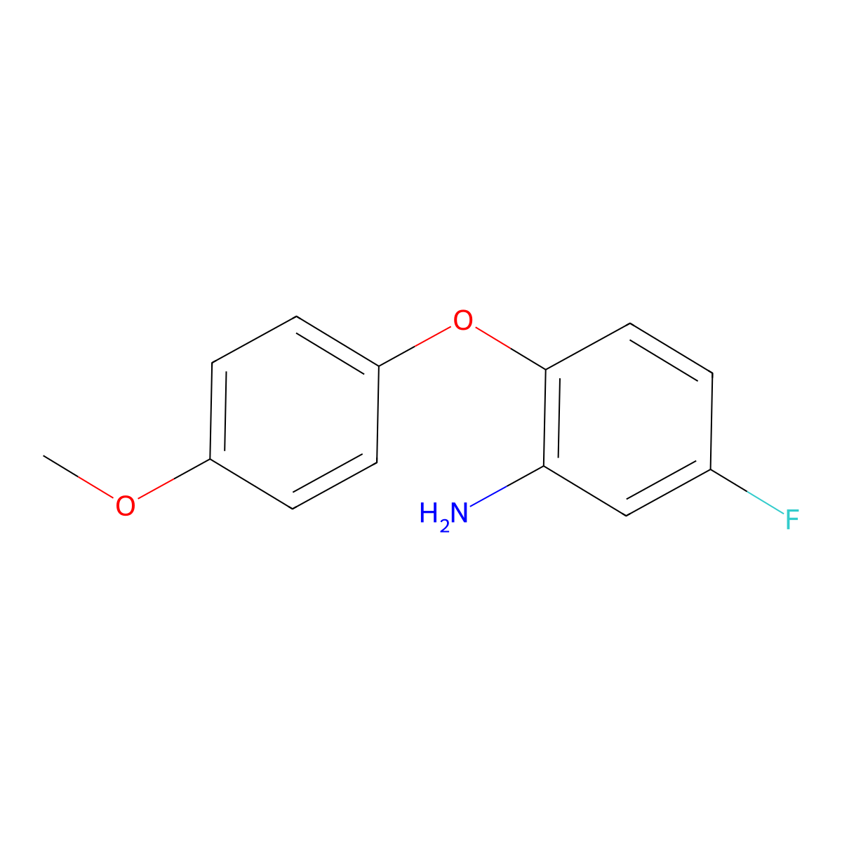 5-Fluoro-2-(4-methoxyphenoxy)aniline molecular structure, CAS 640767-08-4