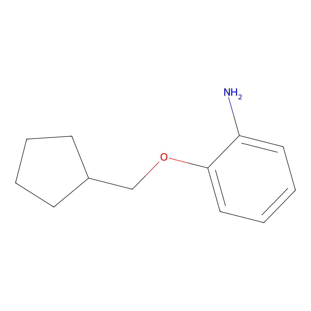 2-(Cyclopentylmethoxy)aniline molecular structure, CAS 640767-46-0
