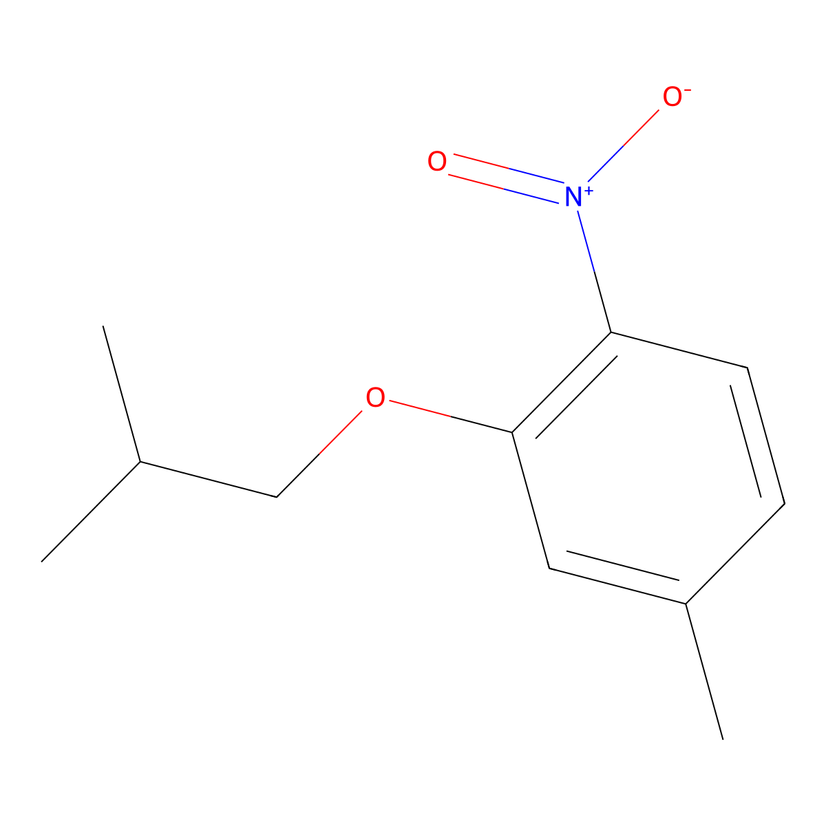 2-Isobutoxy-4-methyl-1-nitrobenzene molecular structure, CAS 640767-54-0