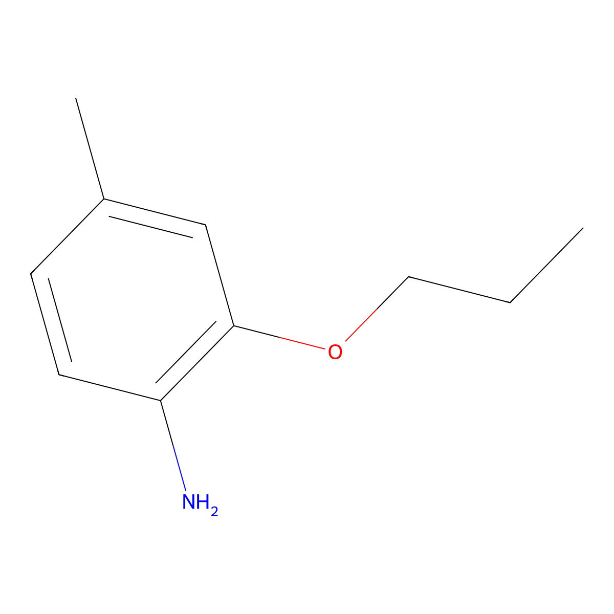 4-Methyl-2-propoxyaniline molecular structure, CAS 640767-75-5