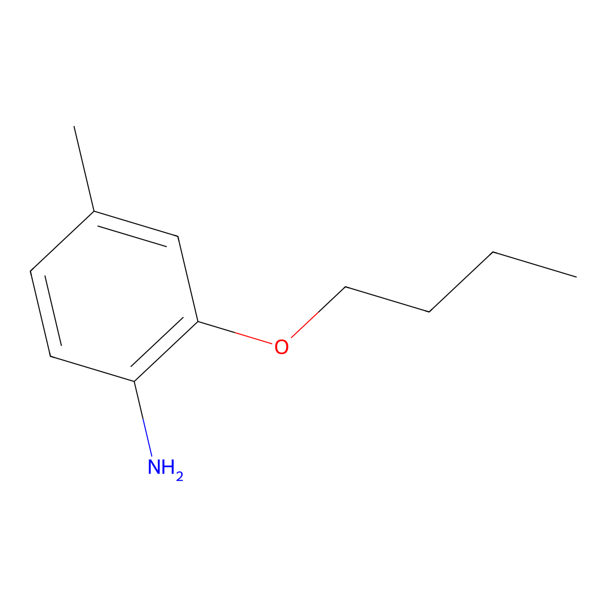 2-Butoxy-4-methylaniline molecular structure, CAS 640767-76-6