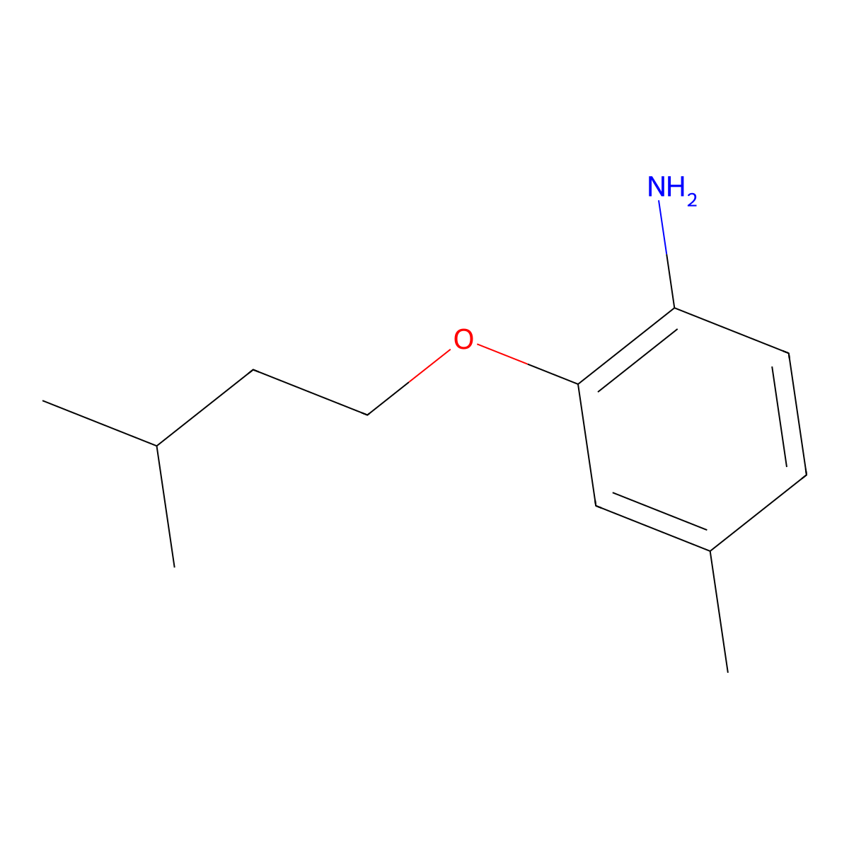 4-Methyl-2-(3-methylbutoxy)aniline molecular structure, CAS 640767-78-8