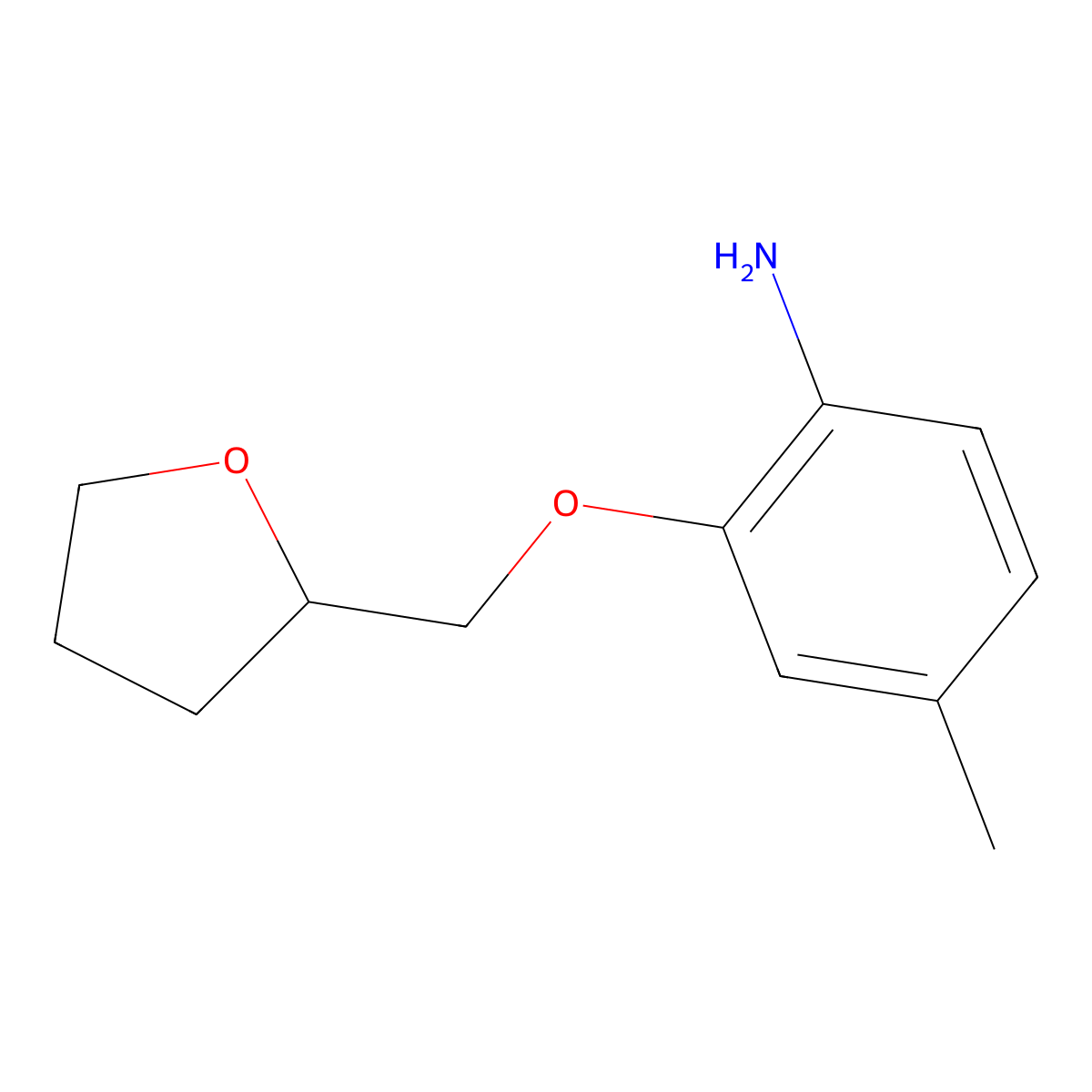 4-Methyl-2-(oxolan-2-ylmethoxy)aniline molecular structure, CAS 640767-91-5