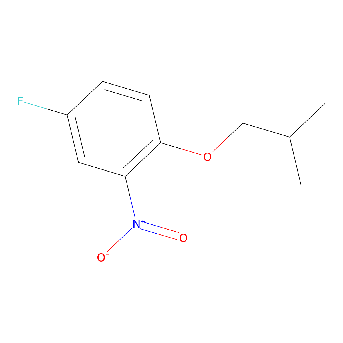 4-Fluoro-1-isobutoxy-2-nitrobenzene molecular structure, CAS 640768-03-2