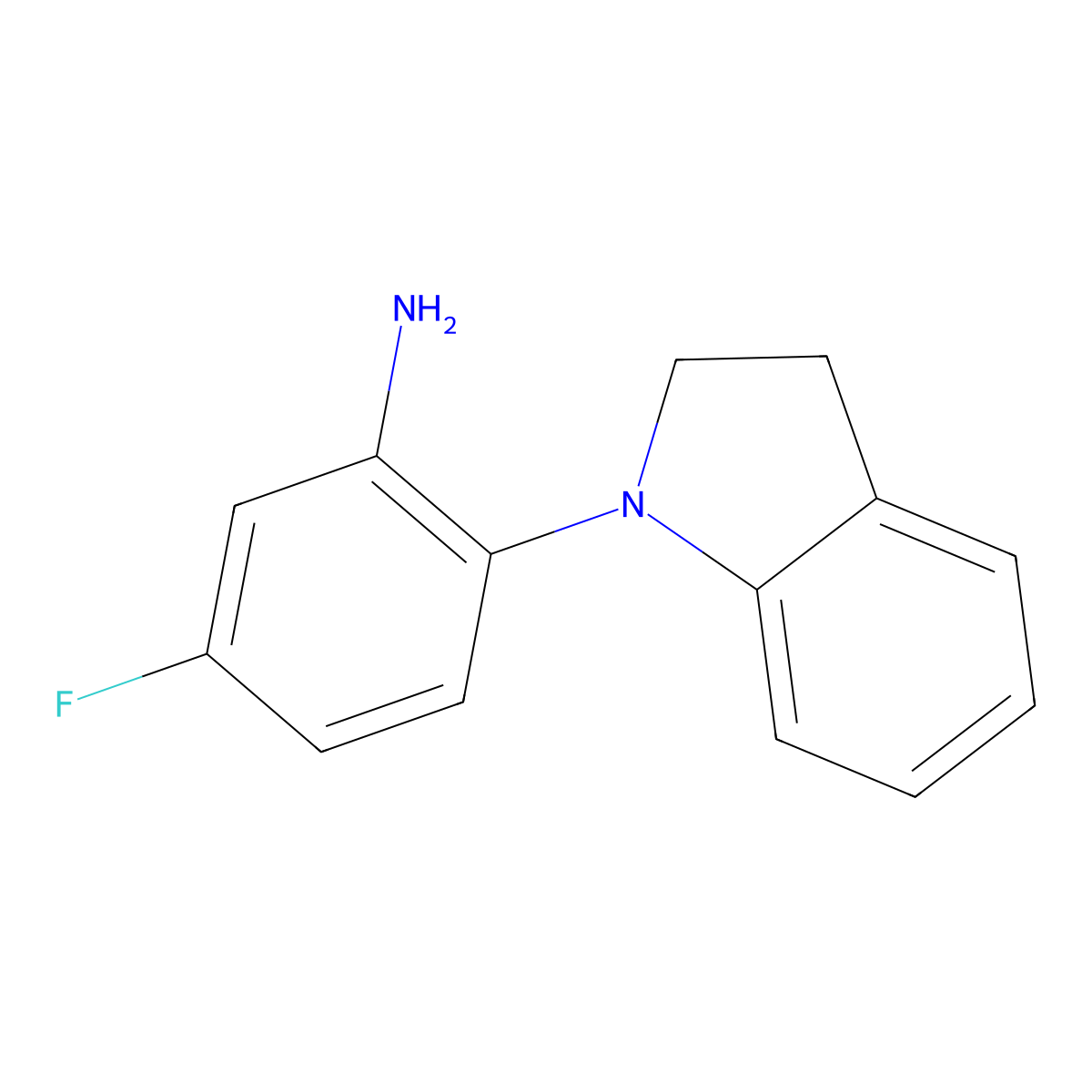 2-(2,3-Dihydro-1H-indol-1-YL)-5-fluorophenylamine molecular structure, CAS 640768-22-5