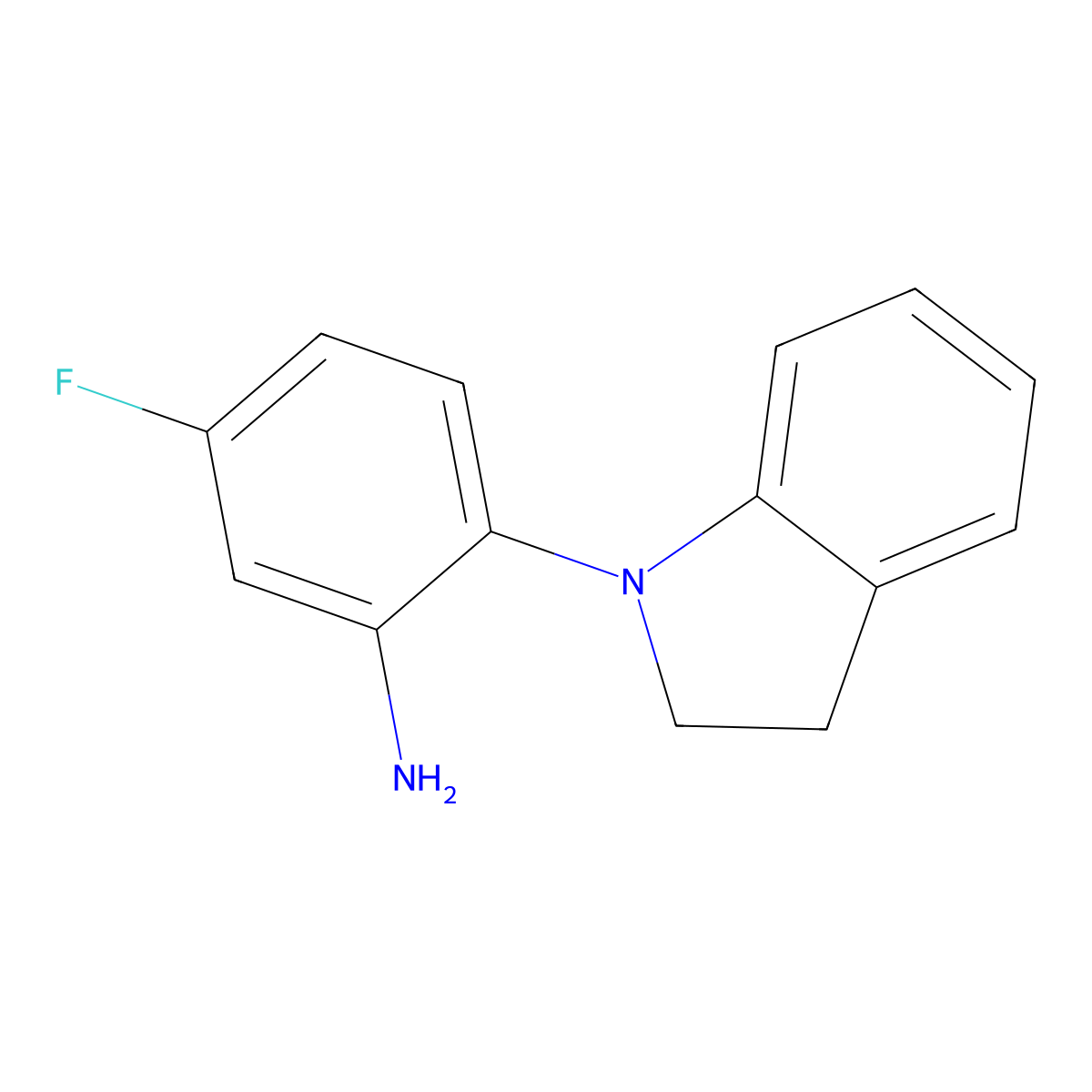 2-(2,3-Dihydro-1H-indol-1-YL)-5-fluorophenylamine molecular structure, CAS 640768-22-5