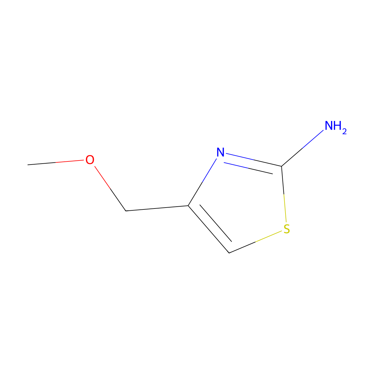 4-(Methoxymethyl)-1,3-thiazol-2-amine molecular structure, CAS 640768-40-7