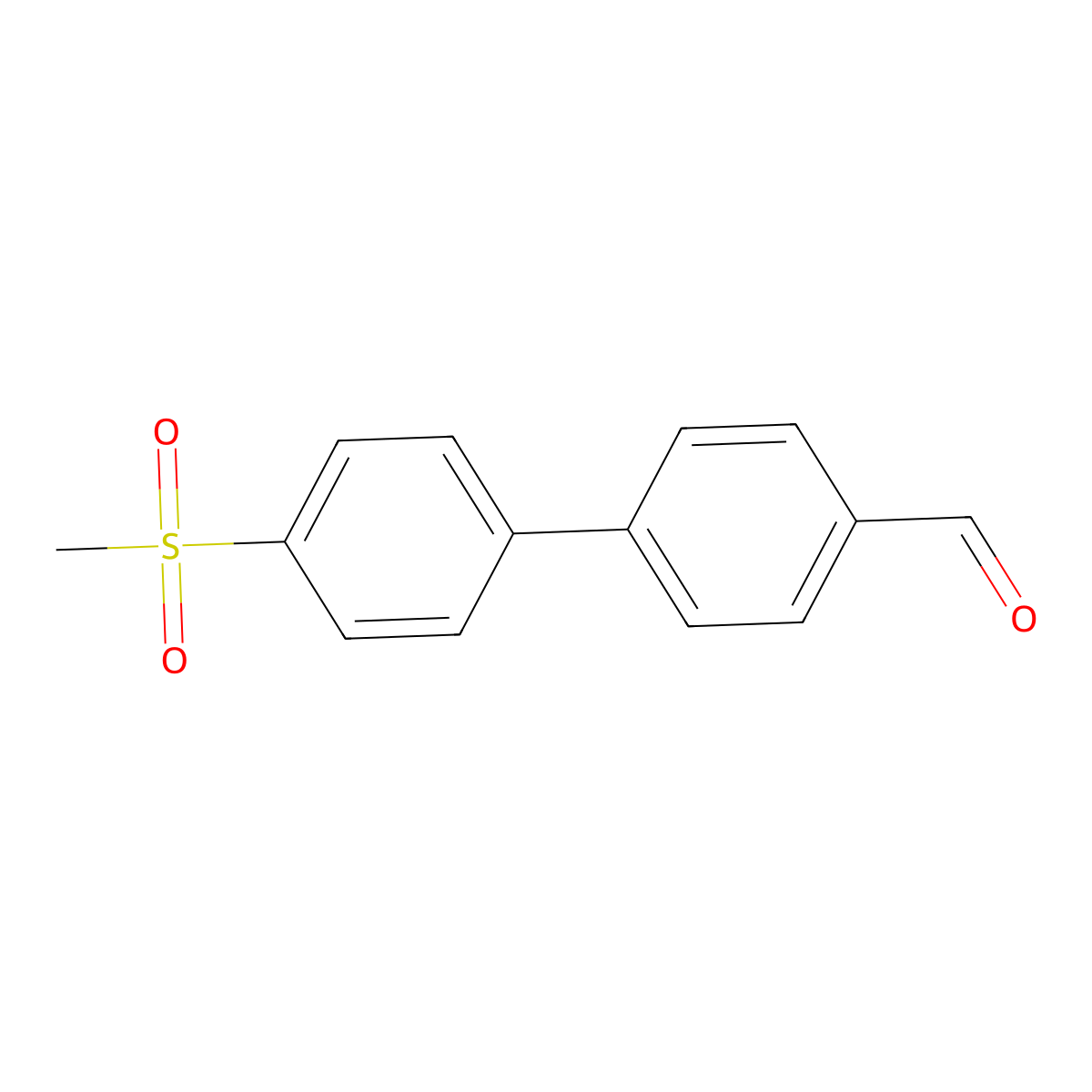 4'-(Methylsulfonyl)[1,1'-biphenyl]-4-carbaldehyde molecular structure, CAS 640769-68-2