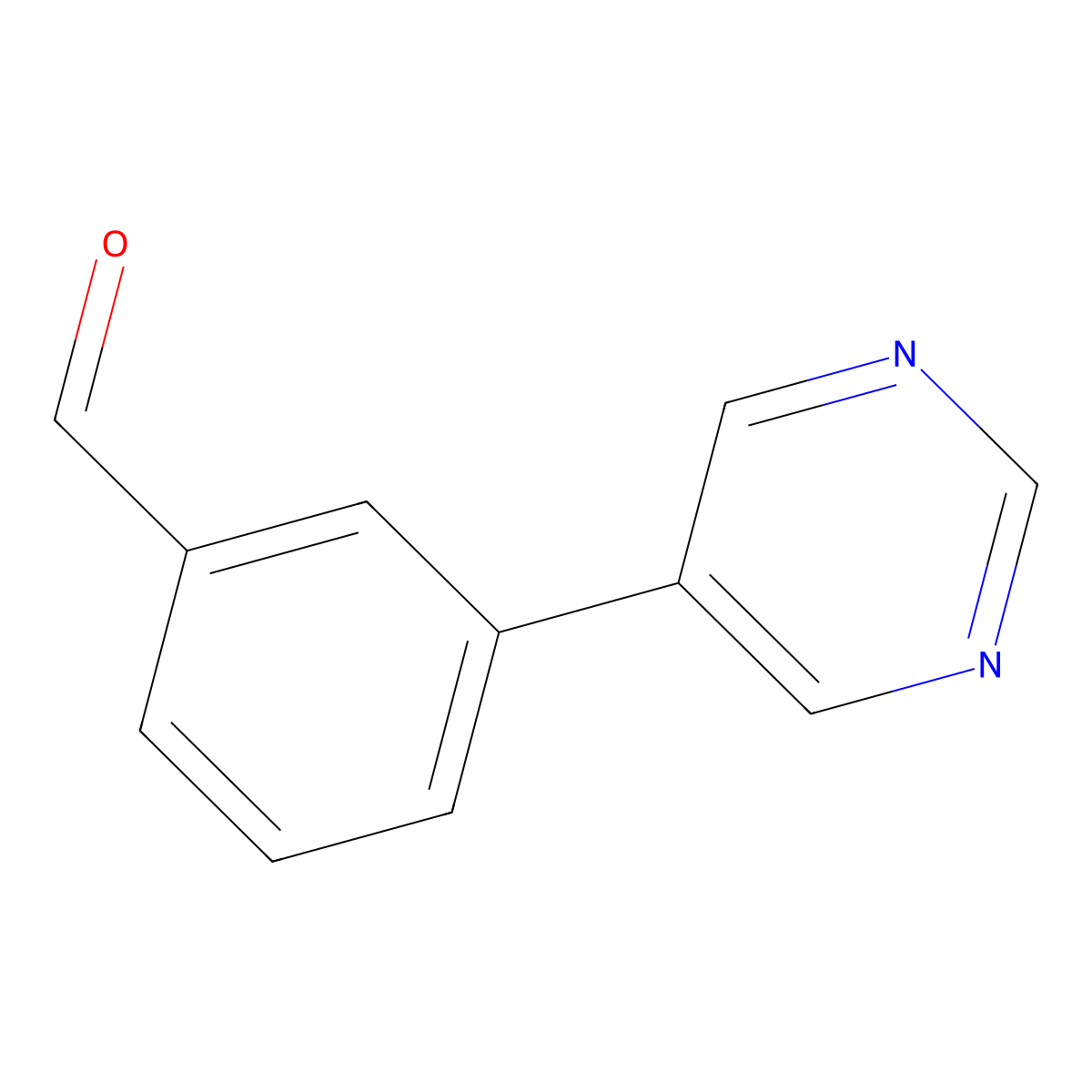3-Pyrimidin-5-ylbenzaldehyde molecular structure, CAS 640769-70-6