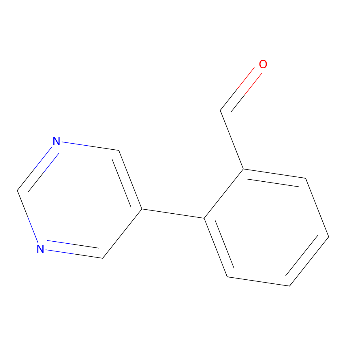 2-(5-Pyrimidinyl)benzaldehyde molecular structure, CAS 640769-71-7