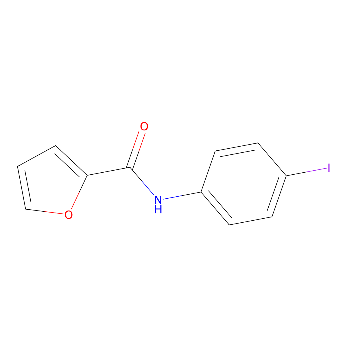 N-(4-iodophenyl)furan-2-carboxamide molecular structure, CAS 64078-15-5