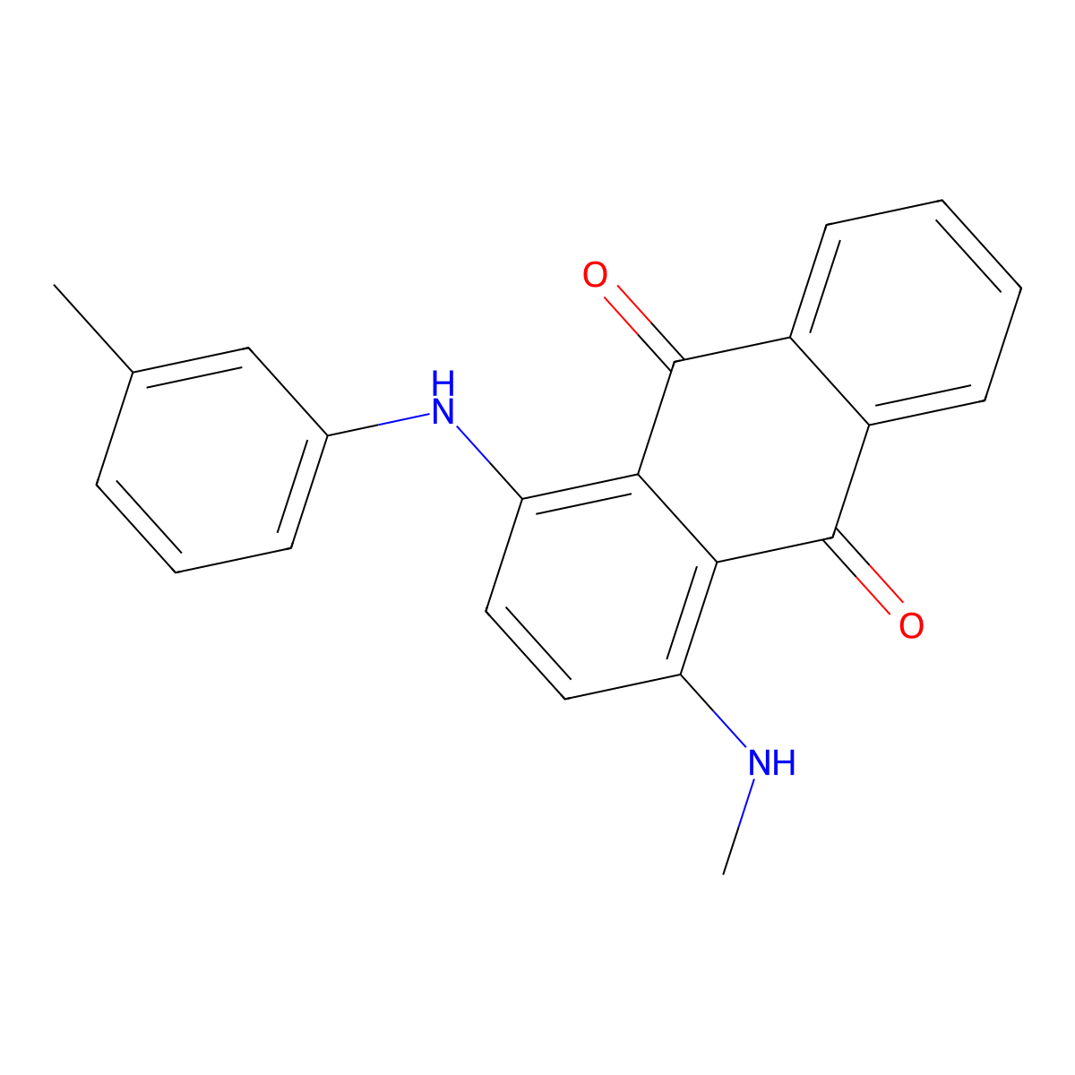 Solvent Blue 63 molecular structure, CAS 6408-50-0