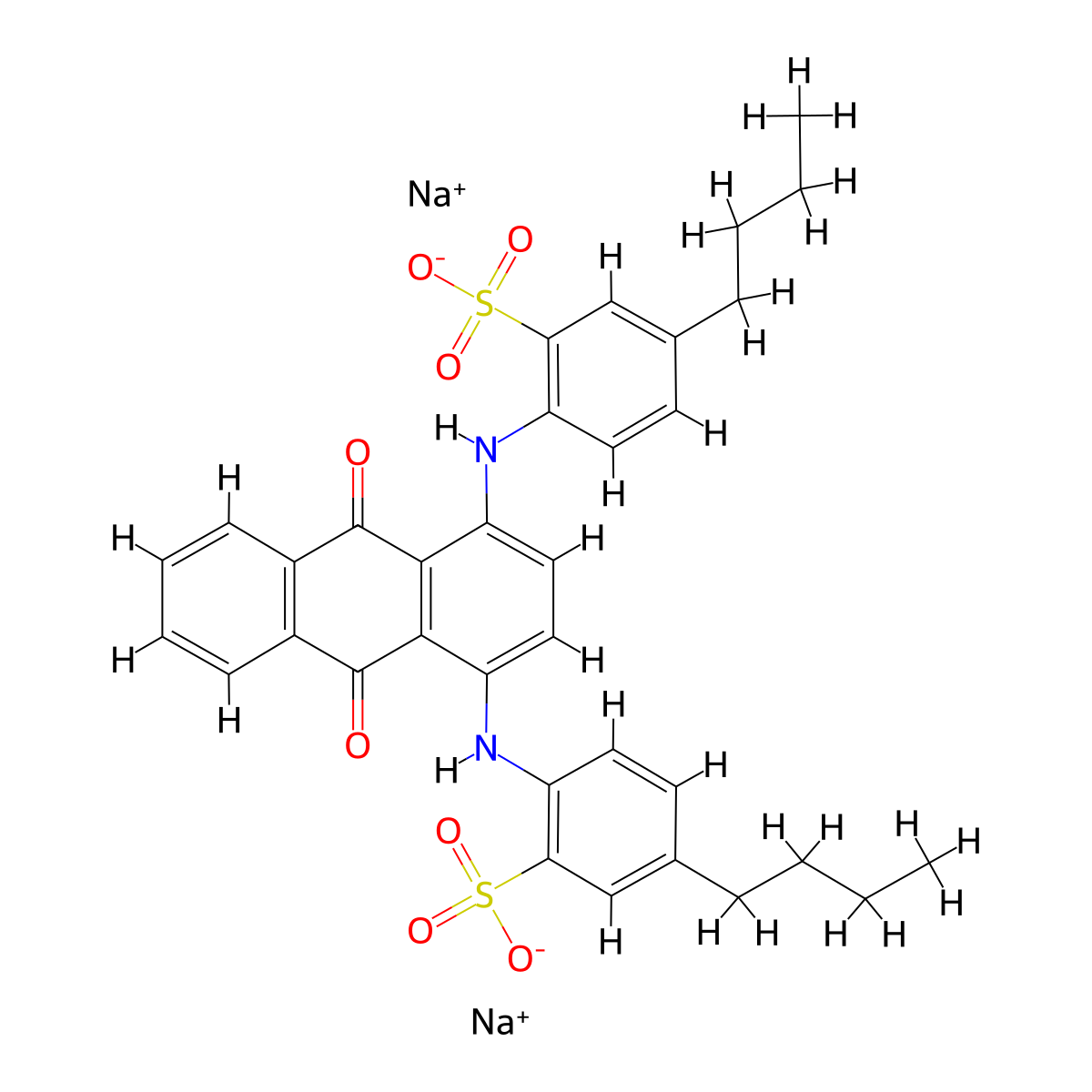 Acid Green 27 molecular structure, CAS 6408-57-7