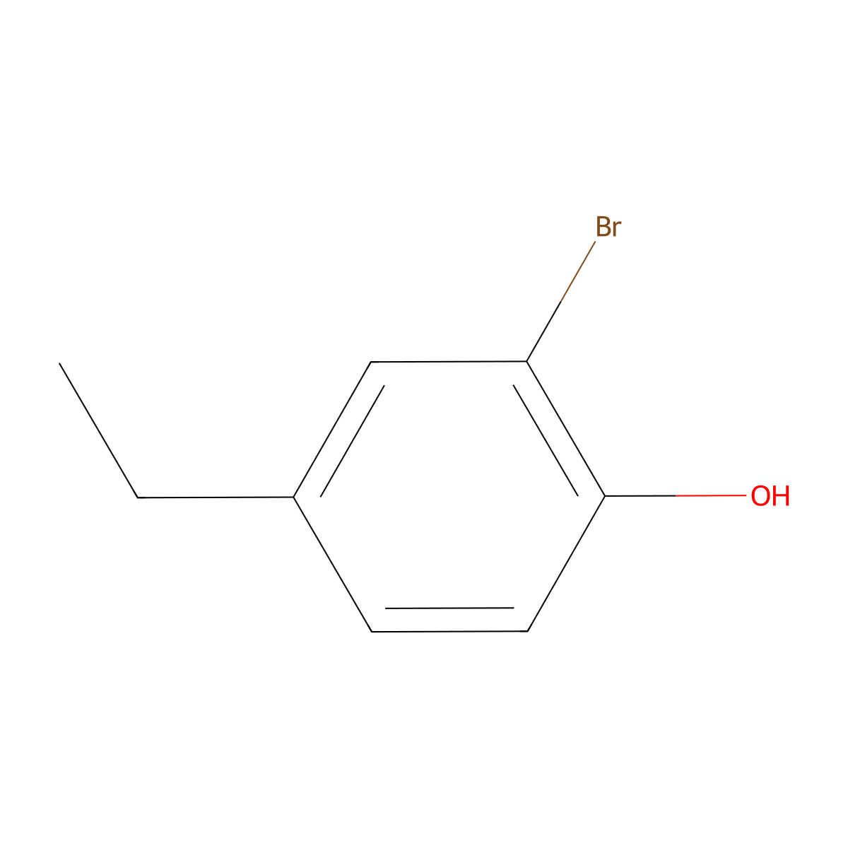 2-Bromo-4-ethylphenol molecular structure, CAS 64080-15-5
