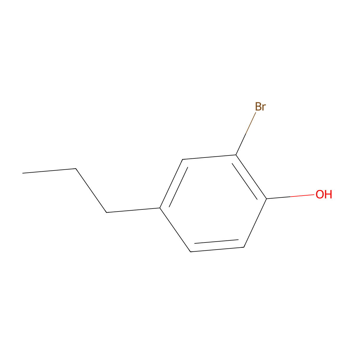 Phenol, 2-bromo-4-propyl- molecular structure, CAS 64080-16-6