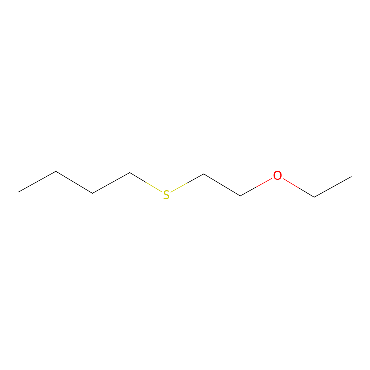 1-(Butylsulfanyl)-2-ethoxyethane molecular structure, CAS 64080-53-1