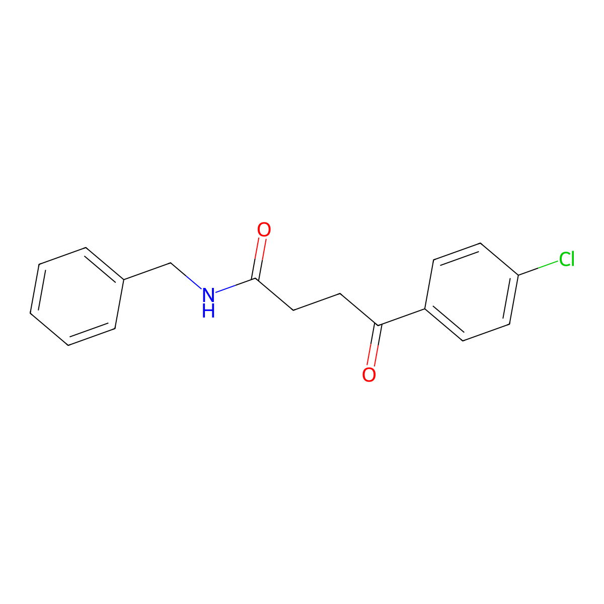 N-benzyl-4-(4-chlorophenyl)-4-oxobutanamide molecular structure, CAS 64081-79-4
