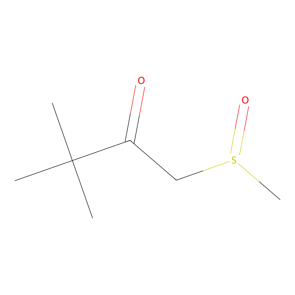 1-Methanesulfinyl-3,3-dimethylbutan-2-one molecular structure, CAS 64084-17-9