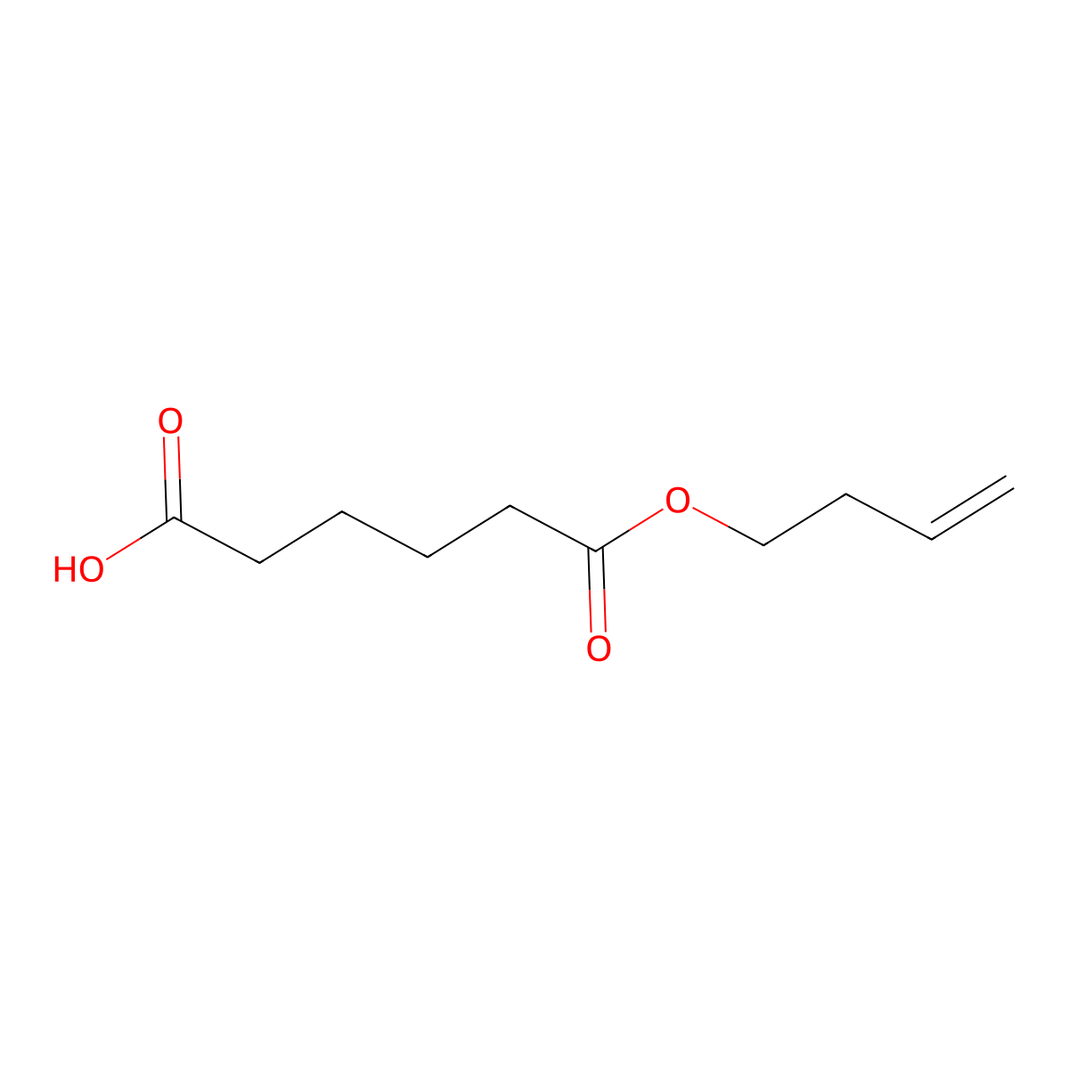 1-(3-Buten-1-yl) hexanedioate molecular structure, CAS 64084-45-3