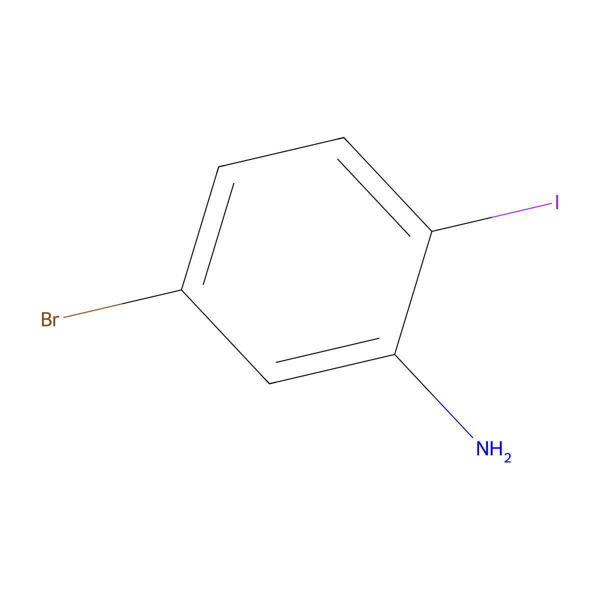 5-Bromo-2-iodoaniline molecular structure, CAS 64085-52-5