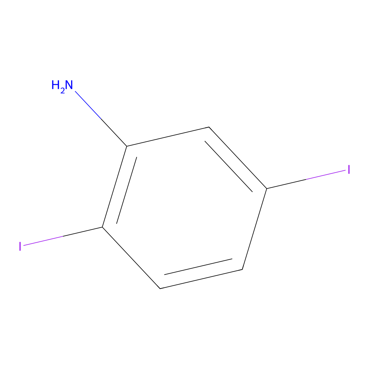 2,5-Diiodoaniline molecular structure, CAS 64085-53-6