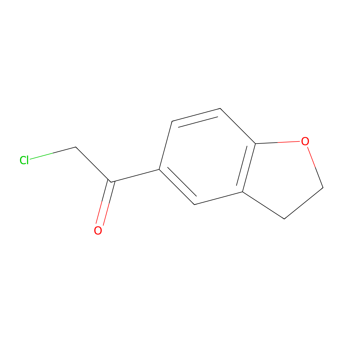 2-Chloro-1-(2,3-dihydrobenzofuran-5-yl)ethanone molecular structure, CAS 64089-34-5