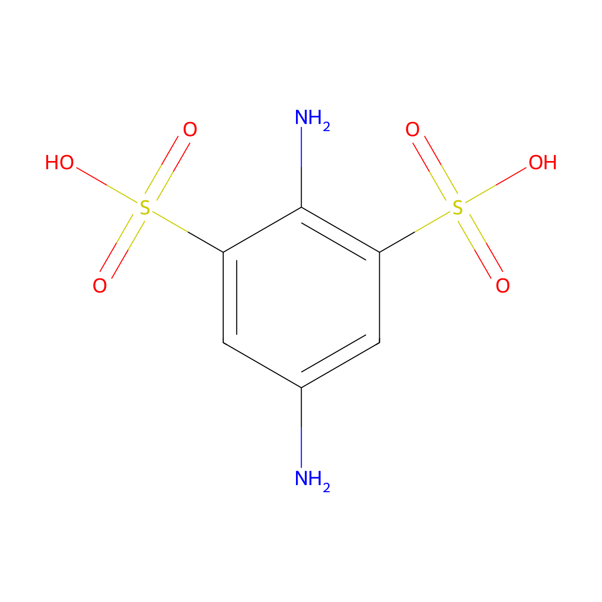 2,5-Diaminobenzene-1,3-disulfonic acid molecular structure, CAS 6409-48-9