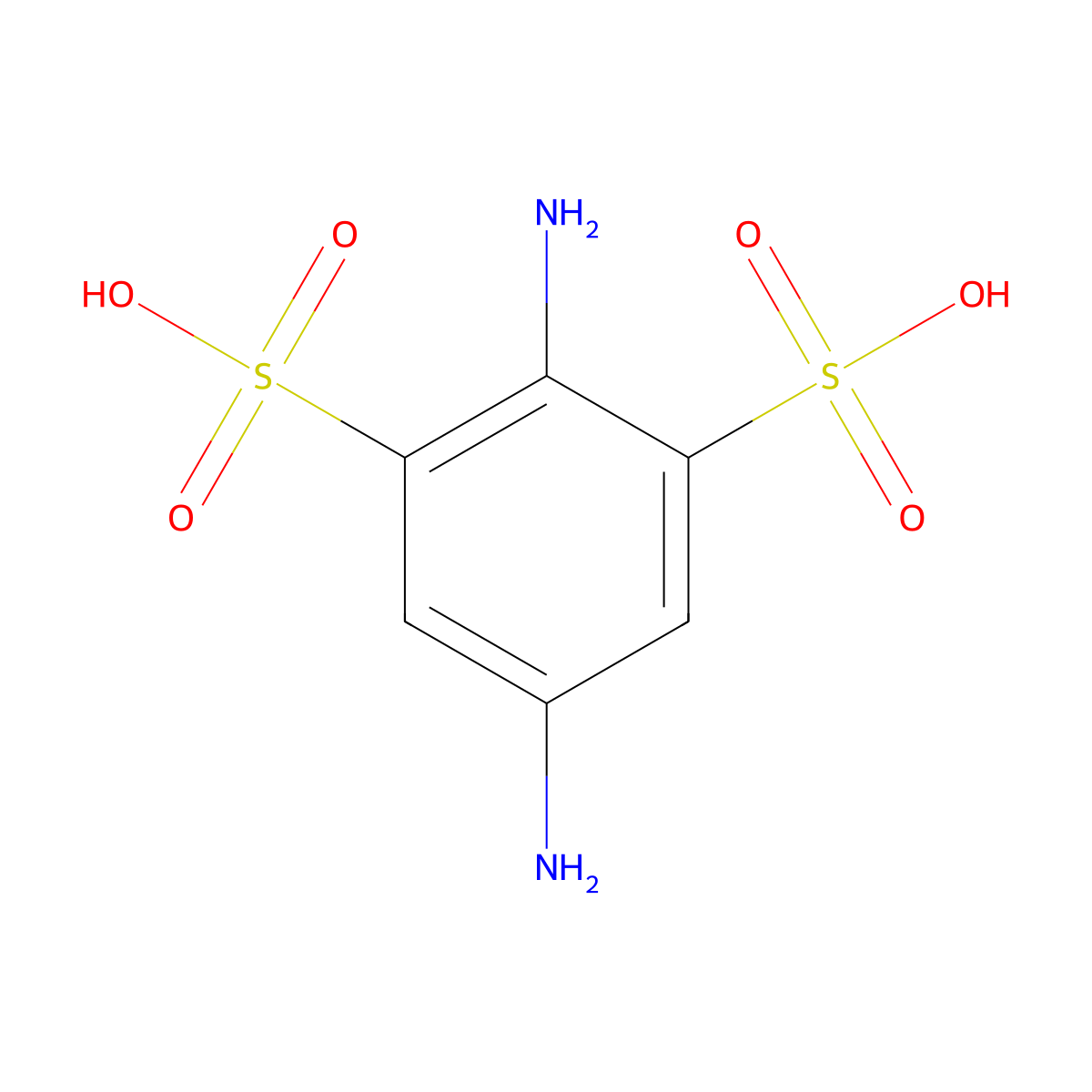 2,5-Diaminobenzene-1,3-disulfonic acid molecular structure, CAS 6409-48-9