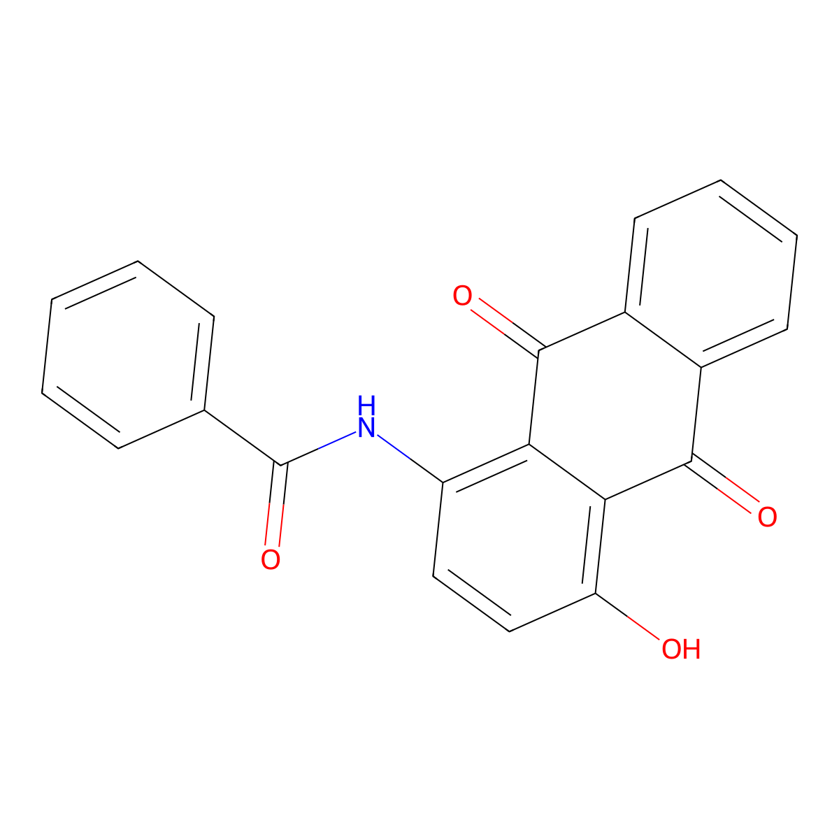 Benzamide, N-(9,10-dihydro-4-hydroxy-9,10-dioxo-1-anthracenyl)- molecular structure, CAS 6409-74-1