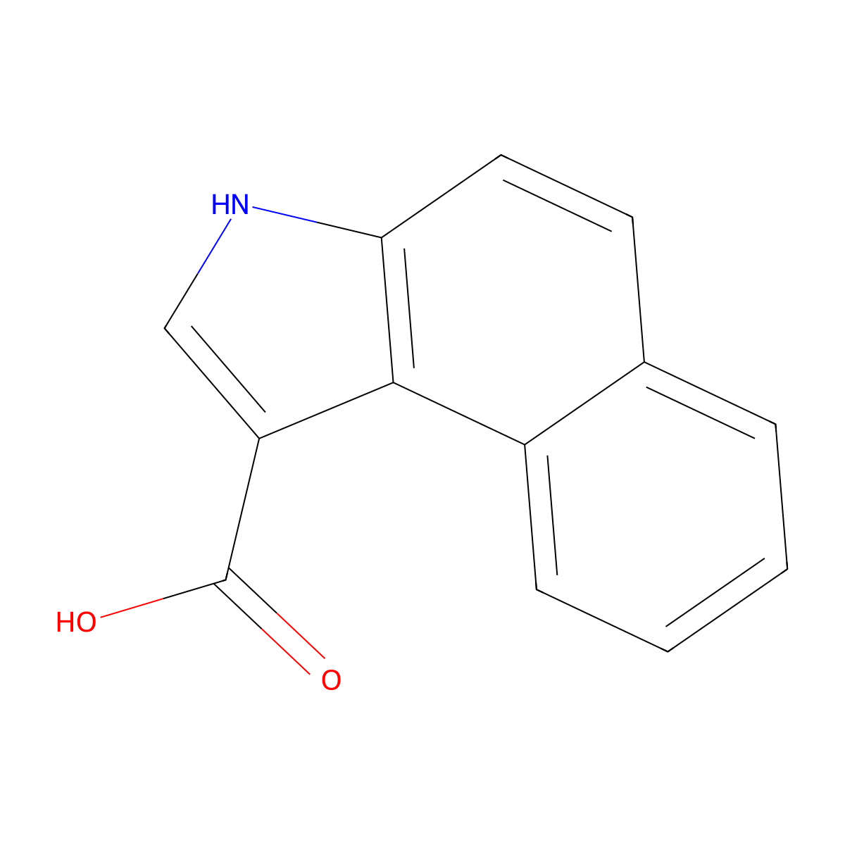 3H-benzo[e]indole-1-carboxylic acid molecular structure, CAS 64090-54-6