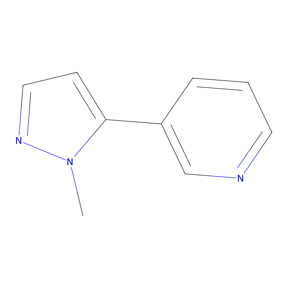 3-(1-Methyl-1H-pyrazol-5-yl)pyridine molecular structure, CAS 64091-87-8