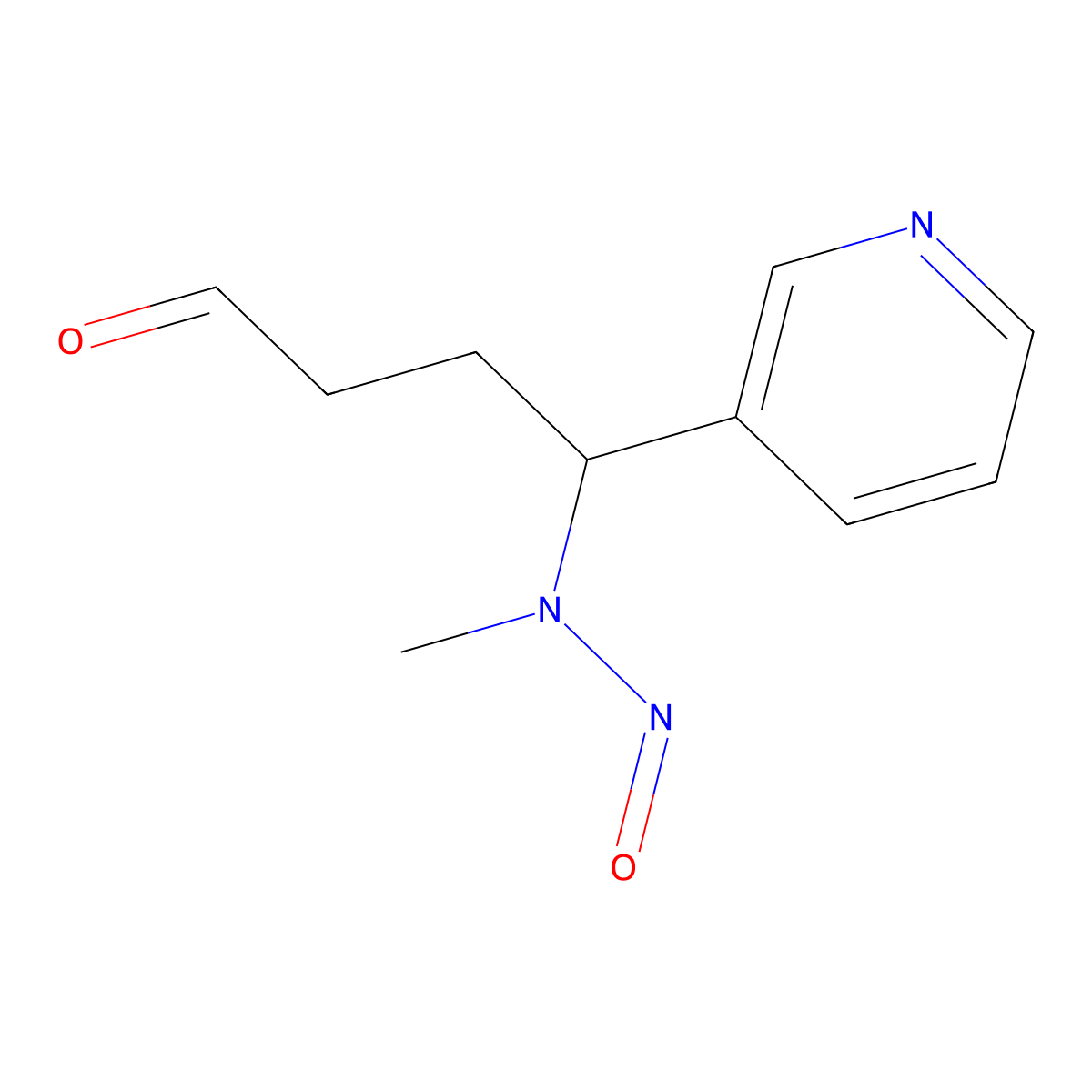 4-(Methylnitrosamino)-4-(3-pyridyl)butanal molecular structure, CAS 64091-90-3