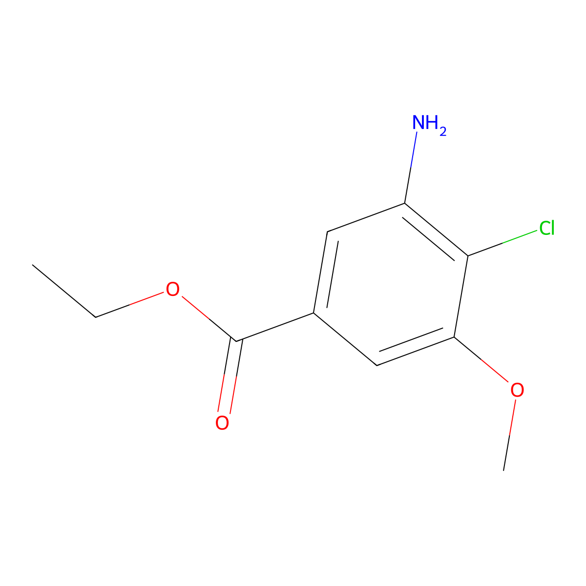 Ethyl 3-amino-4-chloro-5-methoxybenzoate molecular structure, CAS 64095-09-6
