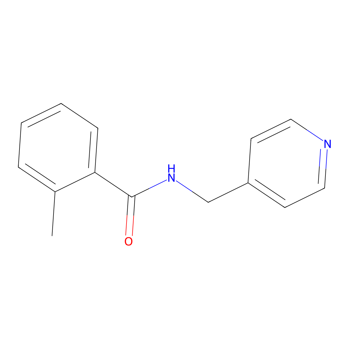 2-methyl-N-(pyridin-4-ylmethyl)benzamide molecular structure, CAS 64095-81-4