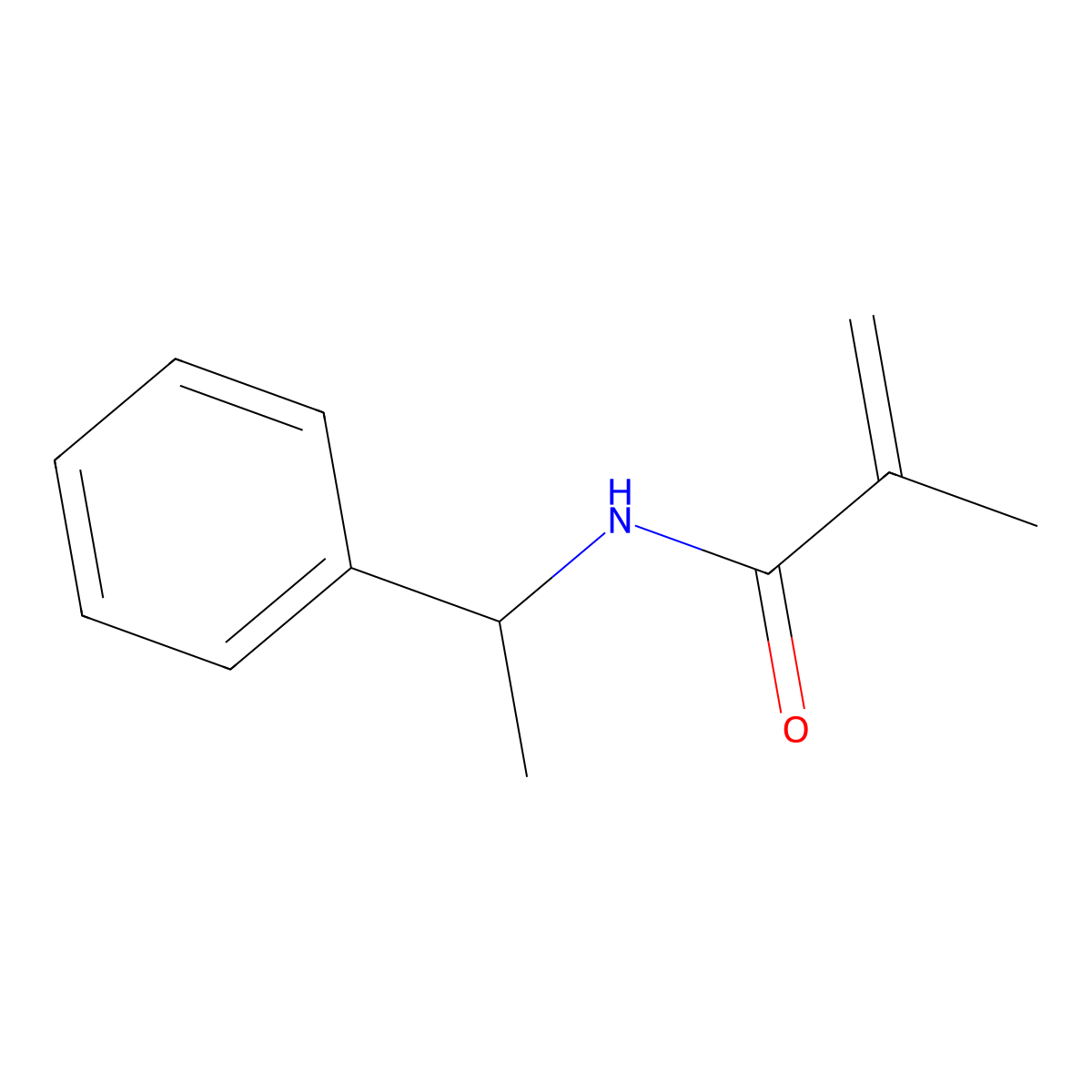 N-(Alpha-phenylethyl)methacrylamide molecular structure, CAS 64096-95-3