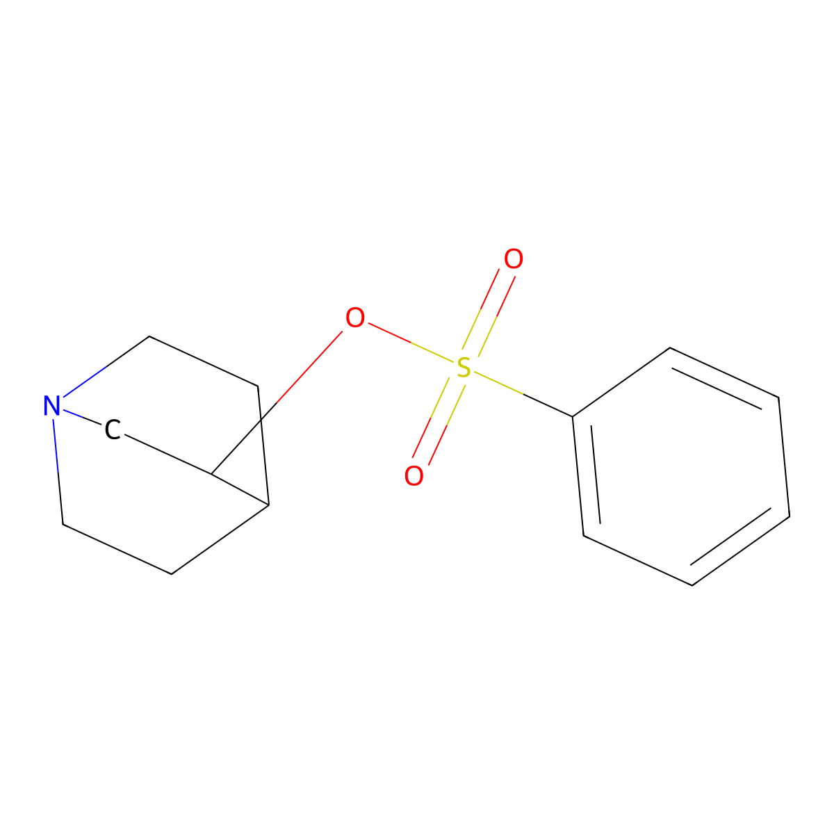 3-Phenylsulphonyloxy-quinuclidine molecular structure, CAS 64099-43-0